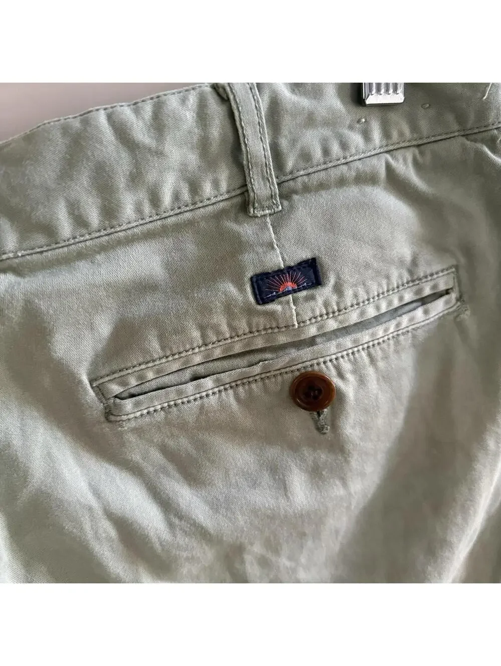 Faherty Mint Green Chino Shorts Mens 35 Cotton Stretch Casual Summer